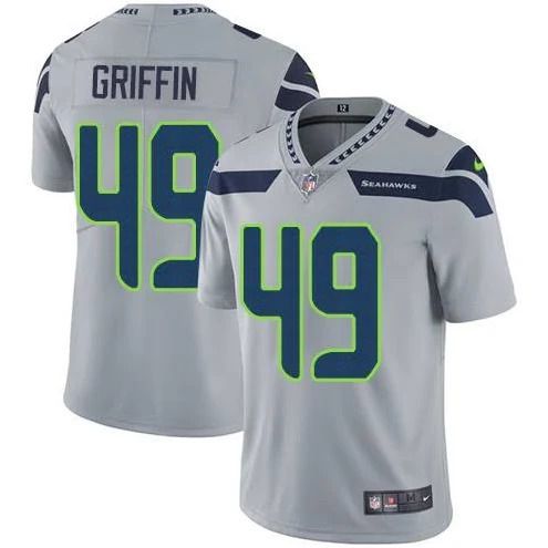 Men Seattle Seahawks 49 Shaquem Griffin Nike Grey Vapor Limited NFL Jersey